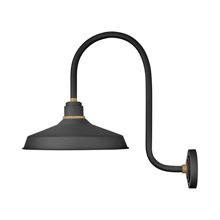 Foundry Outdoor Barn Wall Light in Classic/Textured Black (27-Inch).