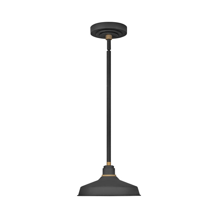 Foundry Outdoor Pendant Barn Light in Classic/Textured Black (9.5-Inch).