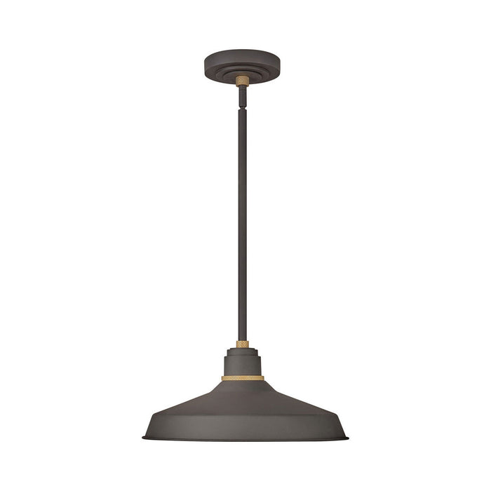 Foundry Outdoor Pendant Barn Light in Classic/Museum Bronze (16-Inch).