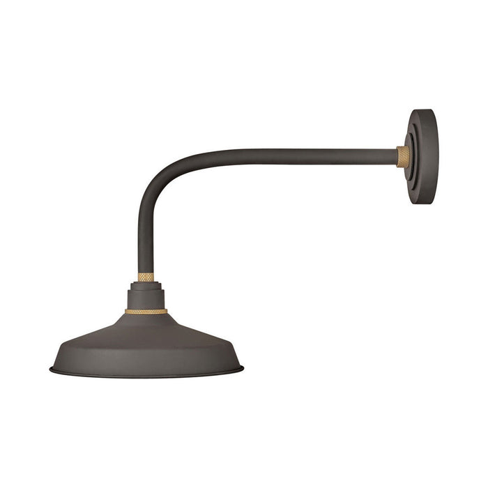 Foundry Outdoor Straight Arm Barn Wall Light in Classic/Museum Bronze (12-Inch).
