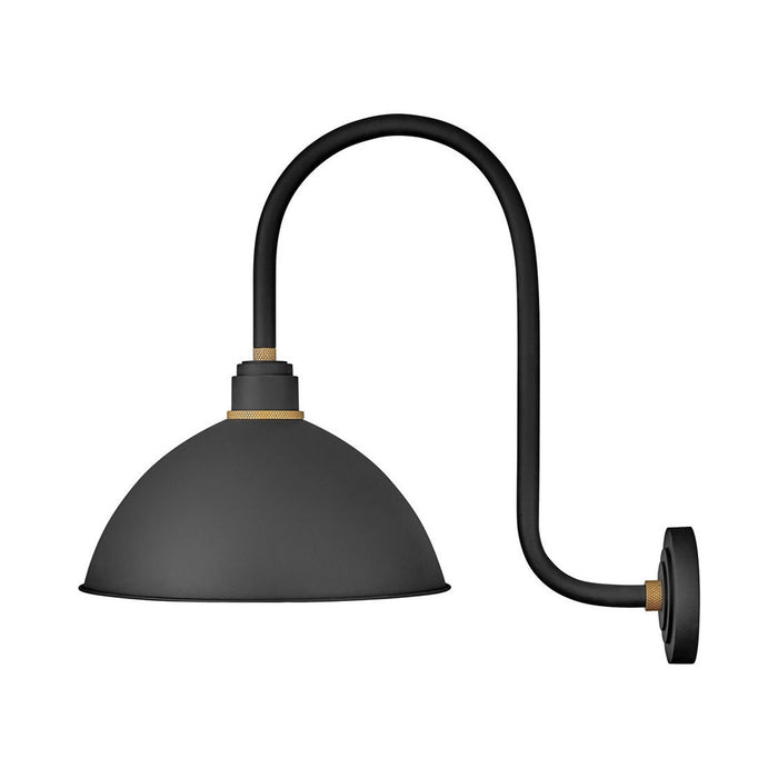 Foundry Outdoor Tall Barn Wall Light in Dome/Large/Textured Black.