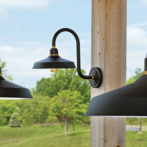 Foundry Outdoor Tall Barn Wall Light in Outside Area.