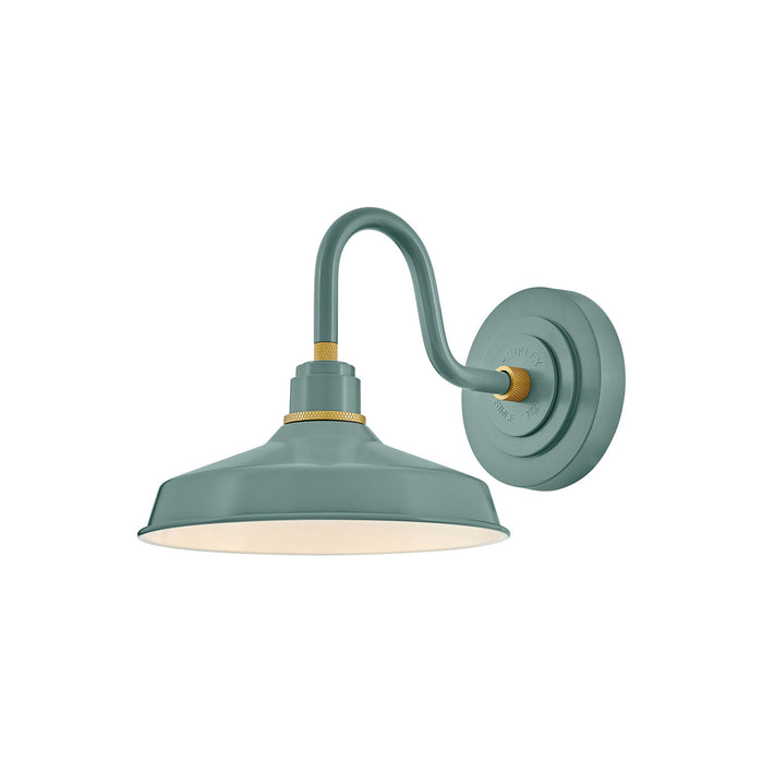 Foundry Outdoor Tall Barn Wall Light in Classic/X-Small/Sage Green.