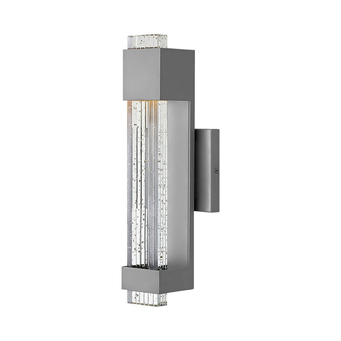 Glacier Outdoor LED Wall Light in Small/Titanium.