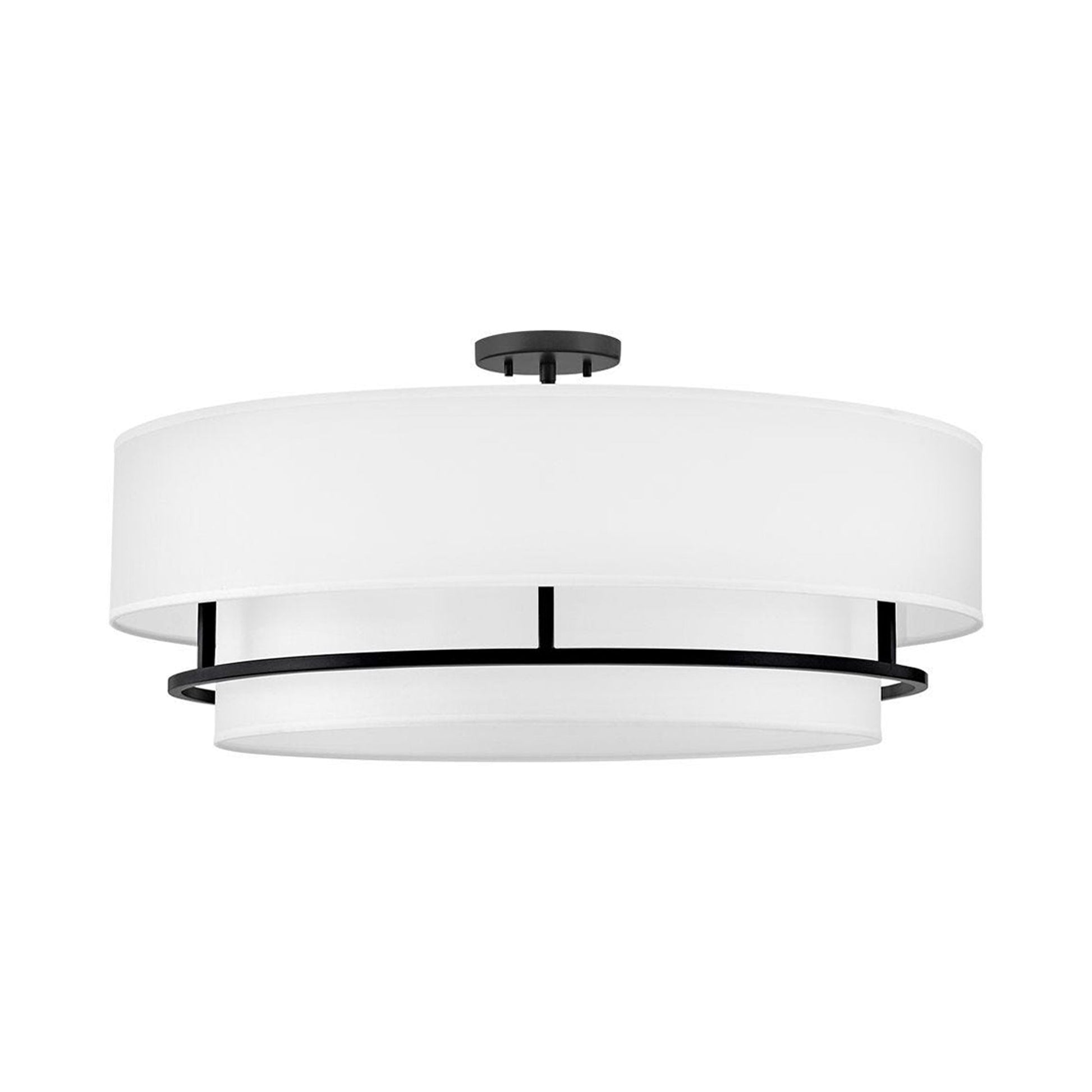 Graham Flush Mount Ceiling Light in Black(30-Inch).