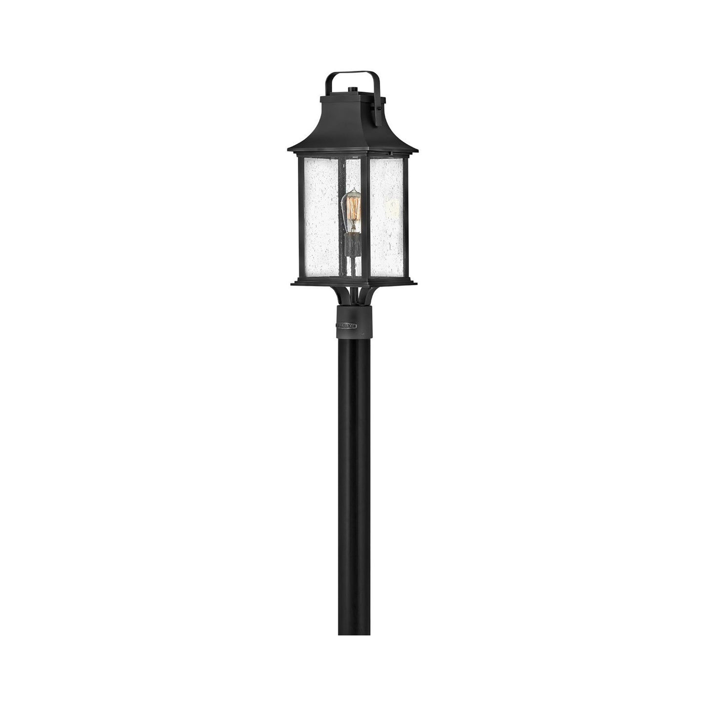 Grant Outdoor Post Lantern Light in Textured Black.