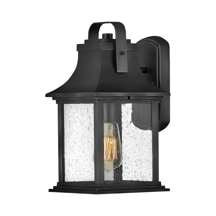 Grant Outdoor Wall Light in Small/Textured Black.