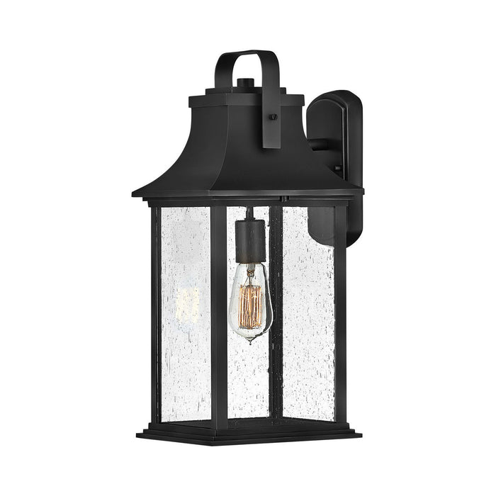 Grant Outdoor Wall Light in Large/Textured Black.