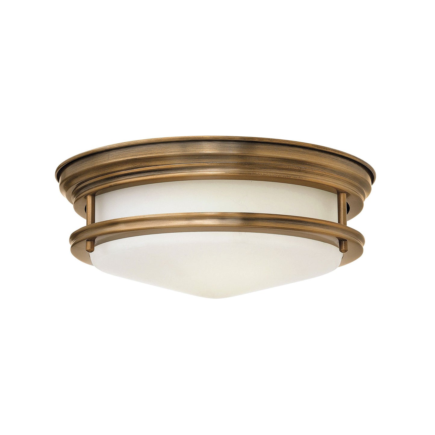 Hadley Flush Mount Ceiling Light in Medium/Brushed Bronze.