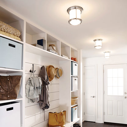 Hadley Flush Mount Ceiling Light in entryway.