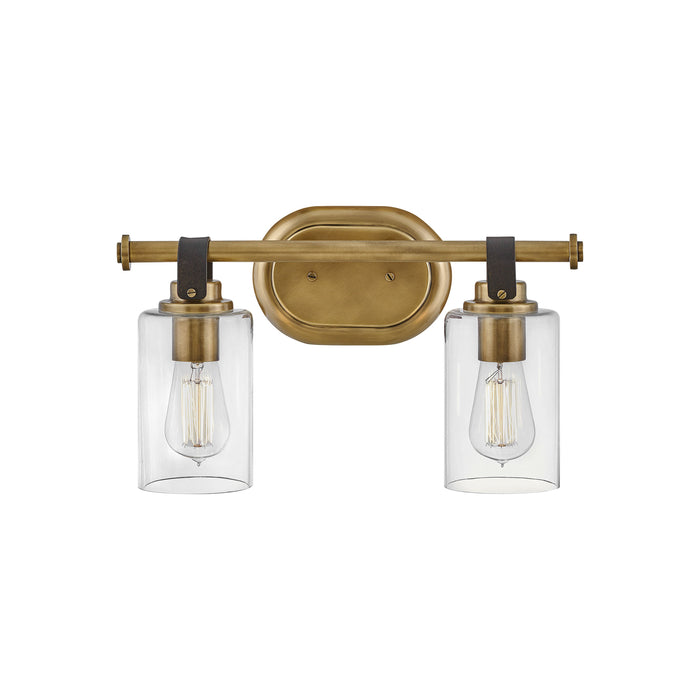 Halstead Bath Vanity Light in Heritage Brass (2-Light).