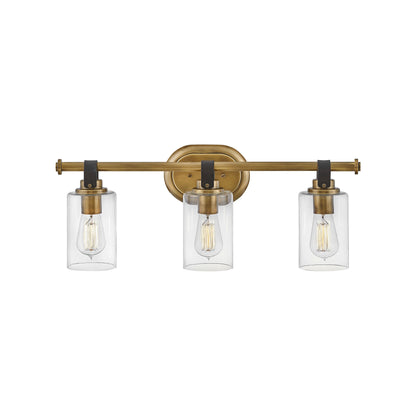 Halstead Bath Vanity Light in Heritage Brass (3-Light).