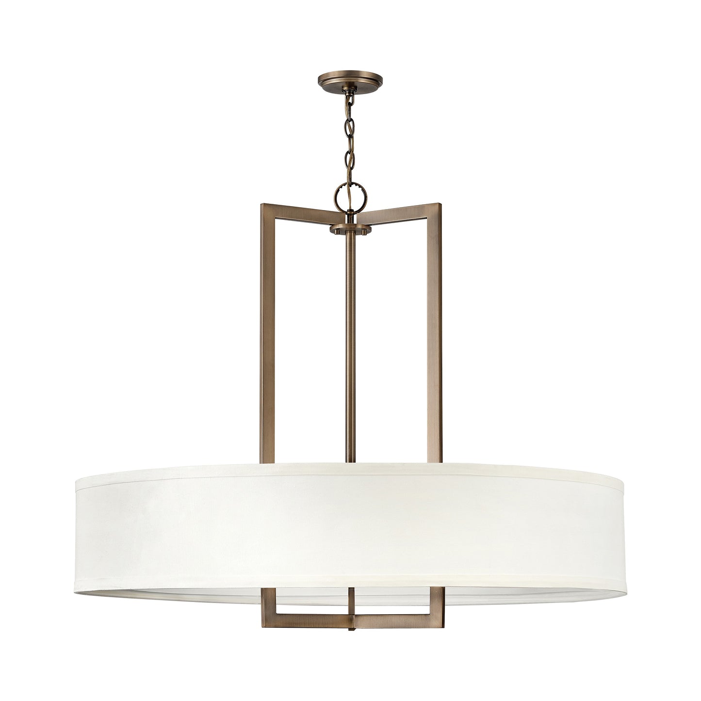 Hampton Drum Pendant Light in Brushed Bronze/Incandescent (40-Inch).