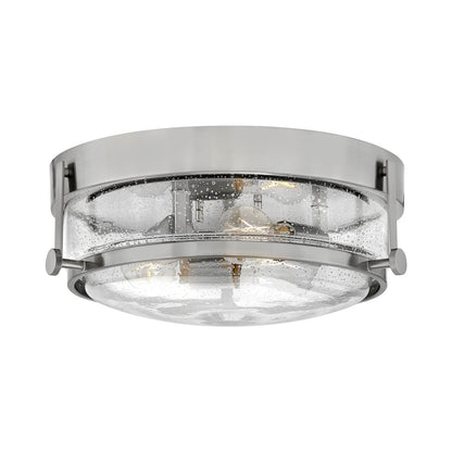 Harper Flush Mount Ceiling Light in Brushed Nickel.