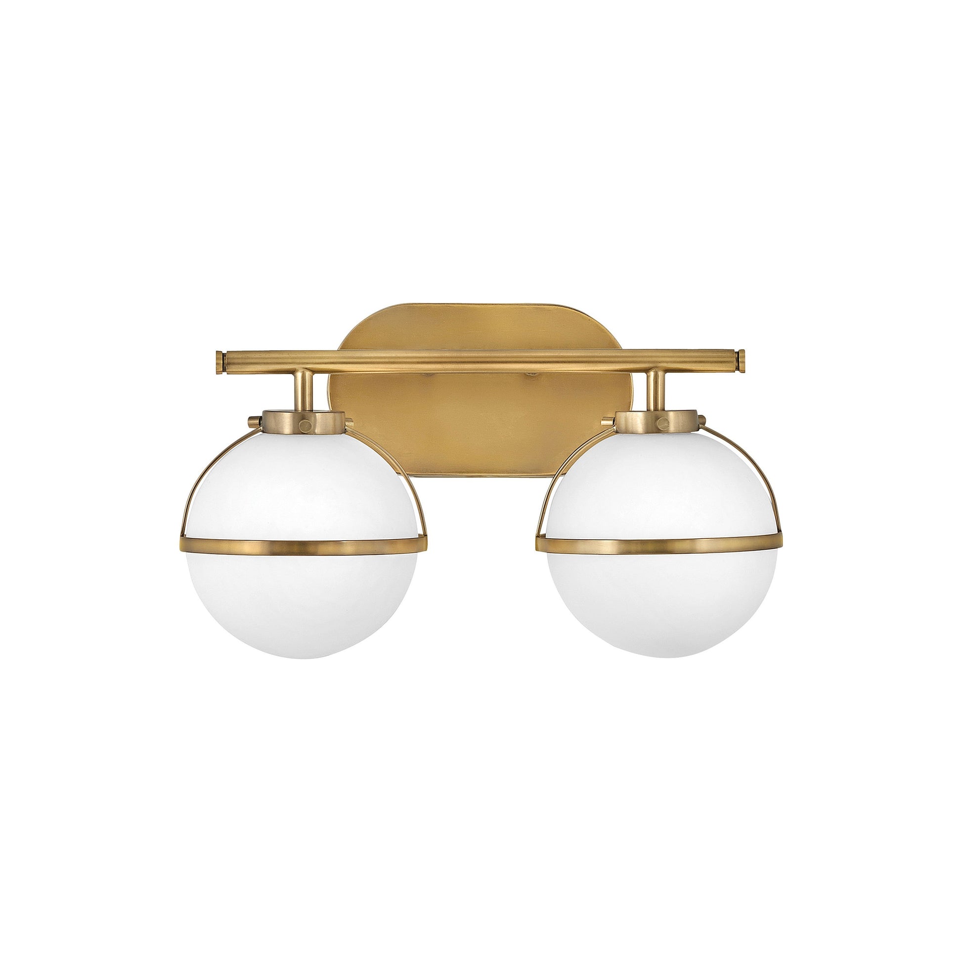 Hollis LED Bath Vanity Light in Heritage Brass (2-Light).