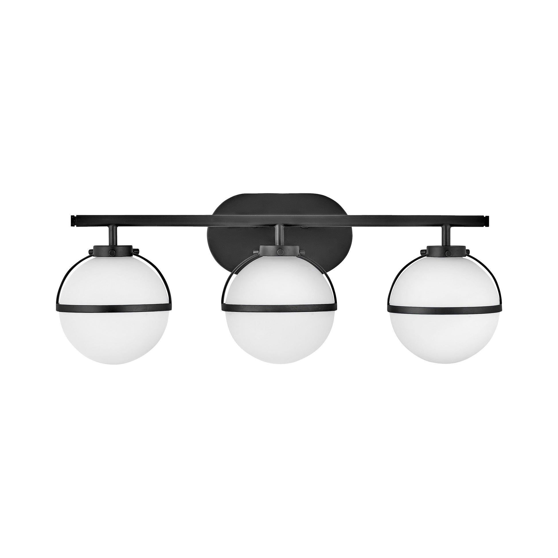 Hollis LED Bath Vanity Light in Black (3-Light).