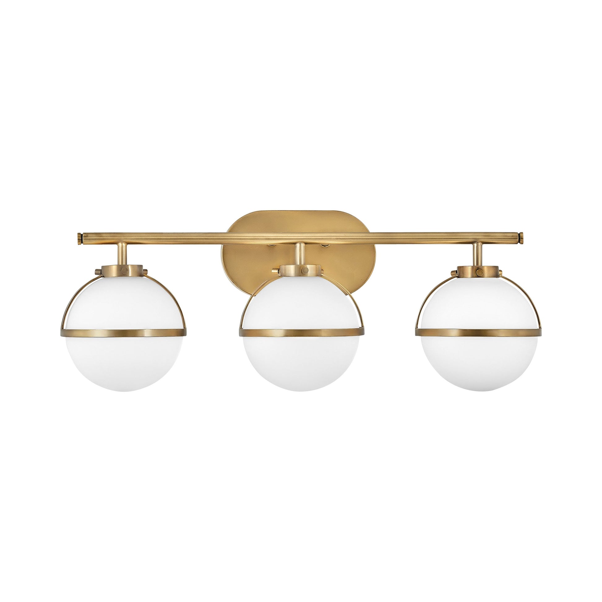 Hollis LED Bath Vanity Light in Heritage Brass (3-Light).