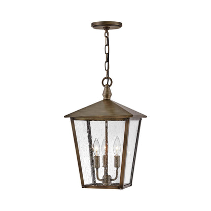 Huntersfield Outdoor Pendant Light in Burnished Bronze.