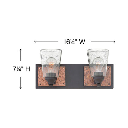 Jackson Bath Vanity Light - line drawing.