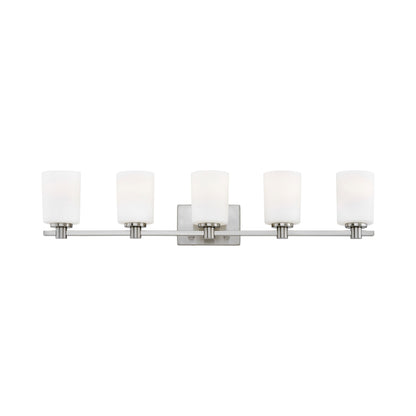 Karlie Bath Vanity Light in Brushed Nickel (5-Light).