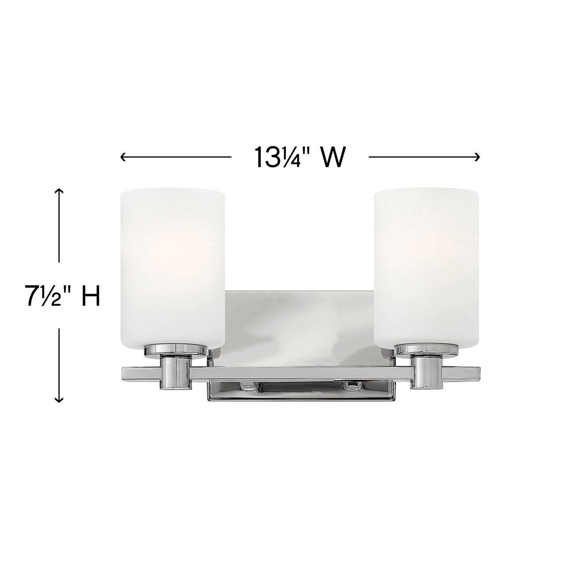 Karlie Bath Vanity Light - line drawing.