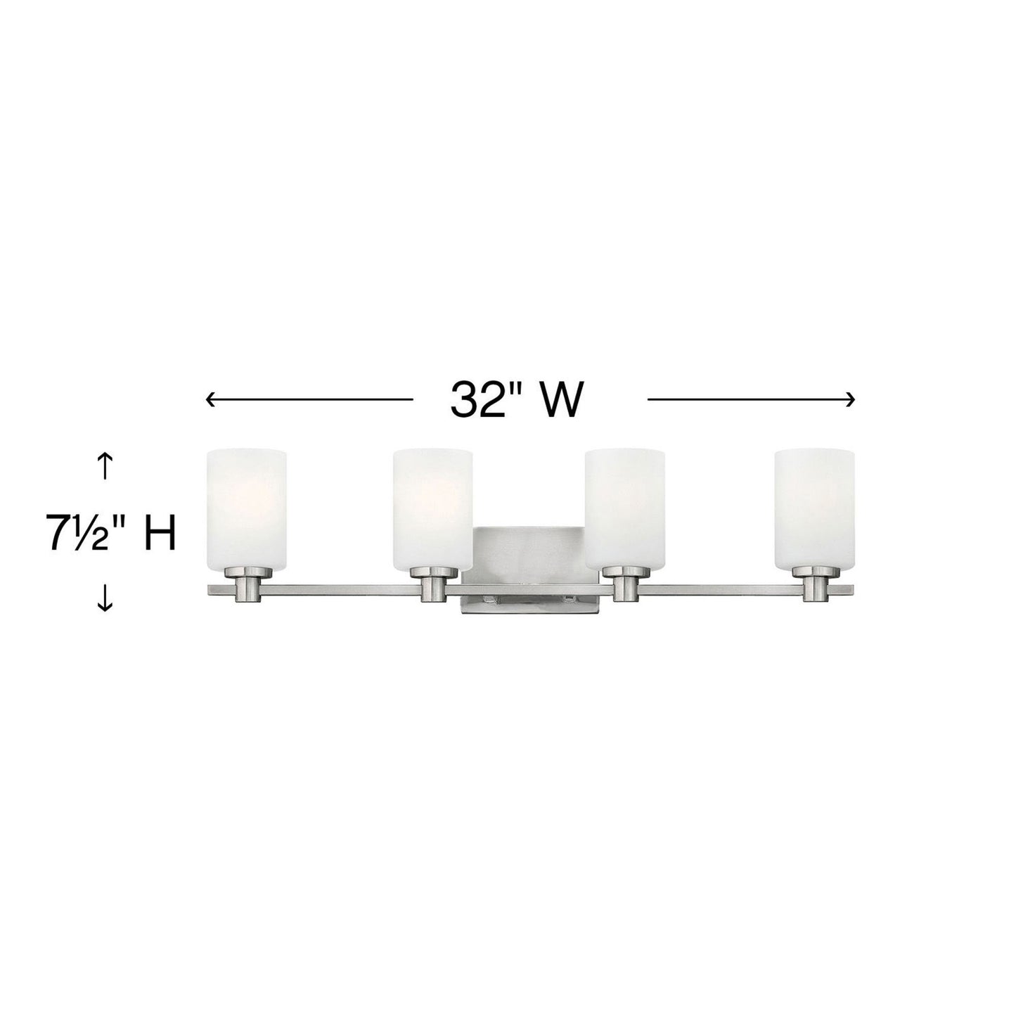 Karlie Bath Vanity Light - line drawing.