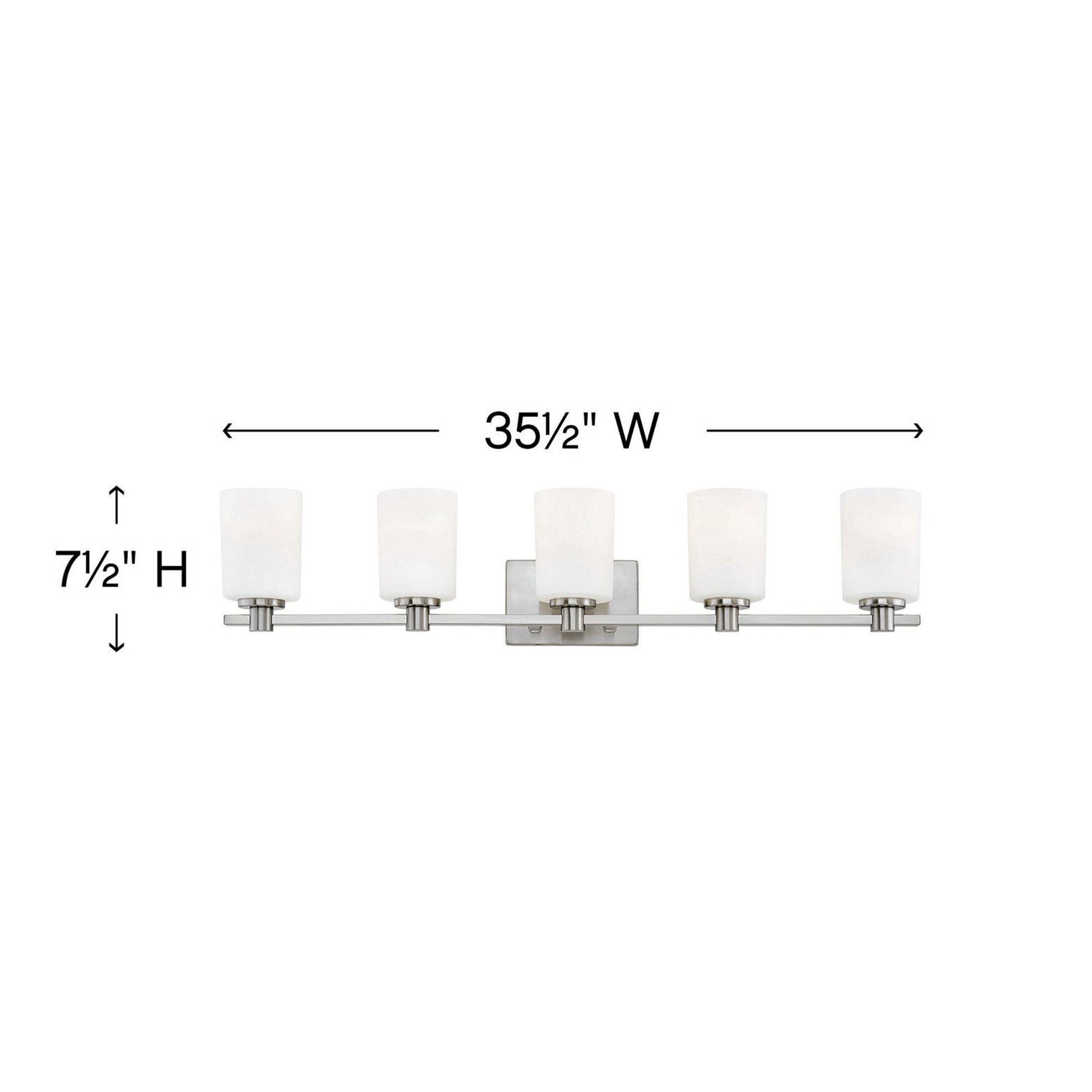 Karlie Bath Vanity Light - line drawing.