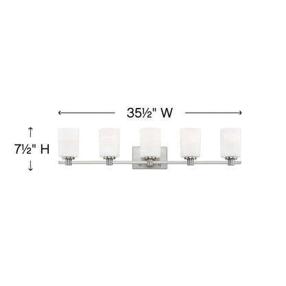 Karlie Bath Vanity Light - line drawing.