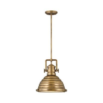 Keating Pendant Light in Heritage Brass.