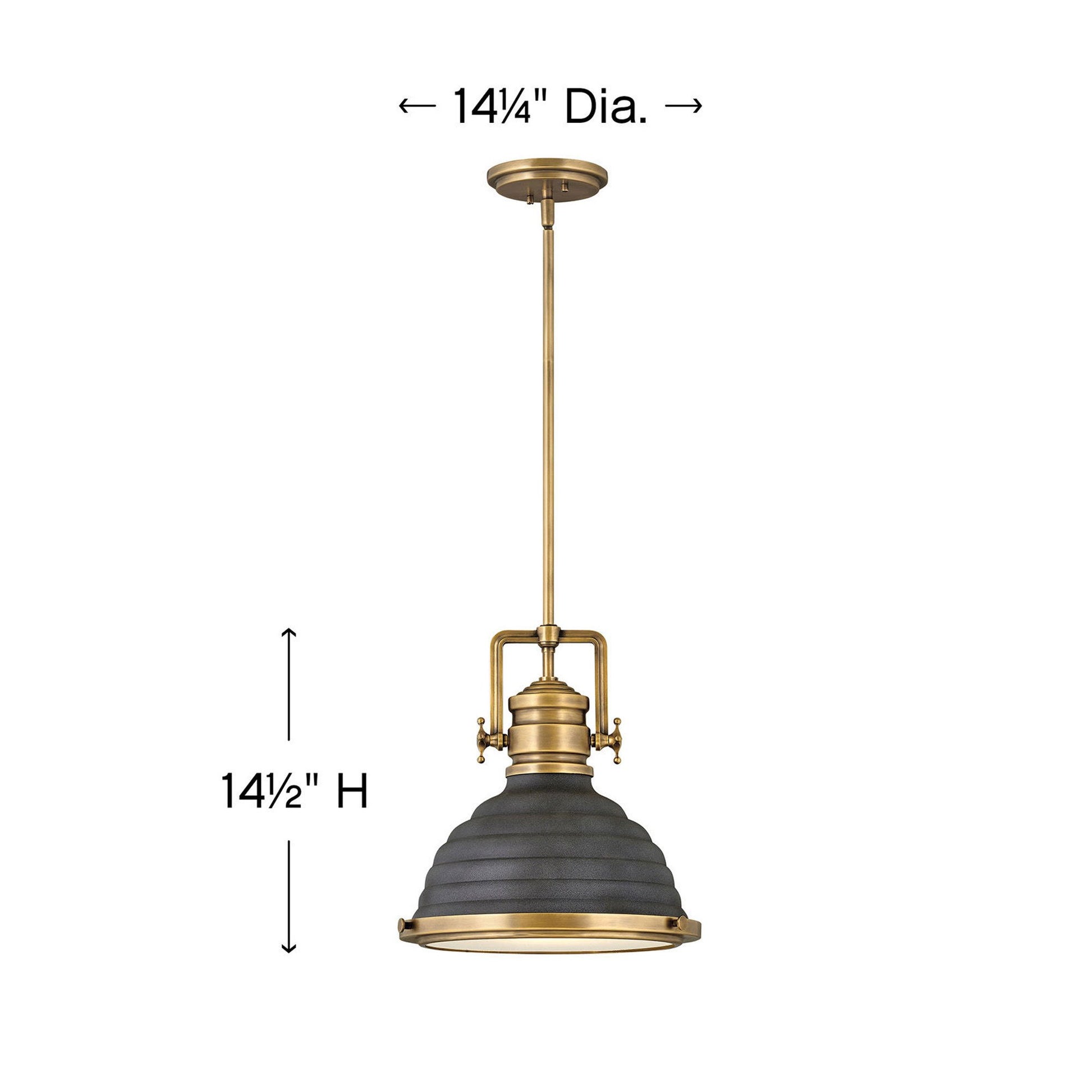 Keating Pendant Light - line drawing.