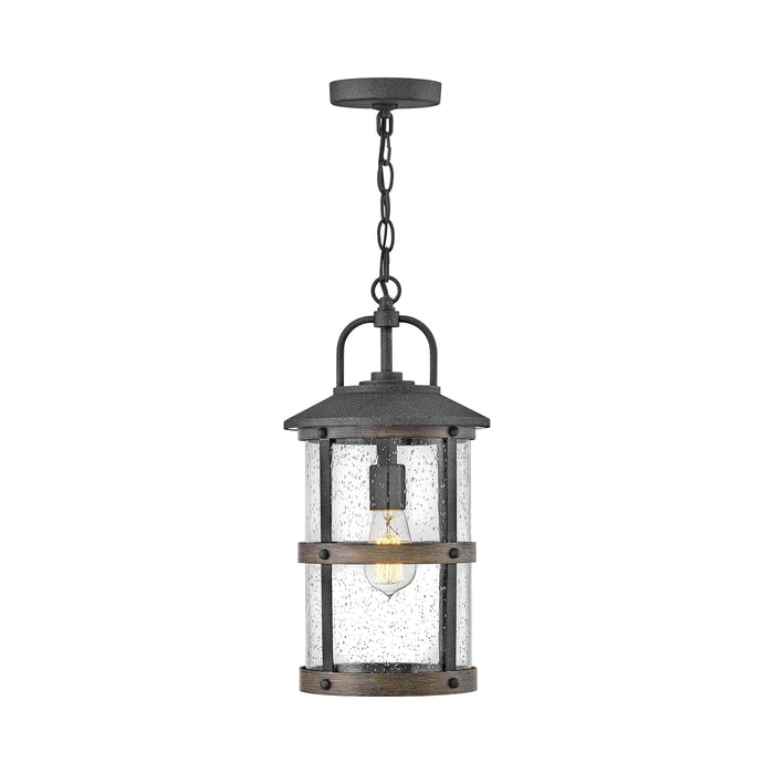 Lakehouse Outdoor Pendant Light in Aged Zinc.