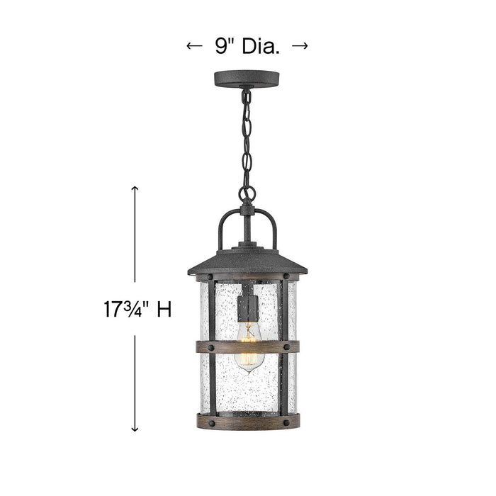Lakehouse Outdoor Pendant Light - line drawing.