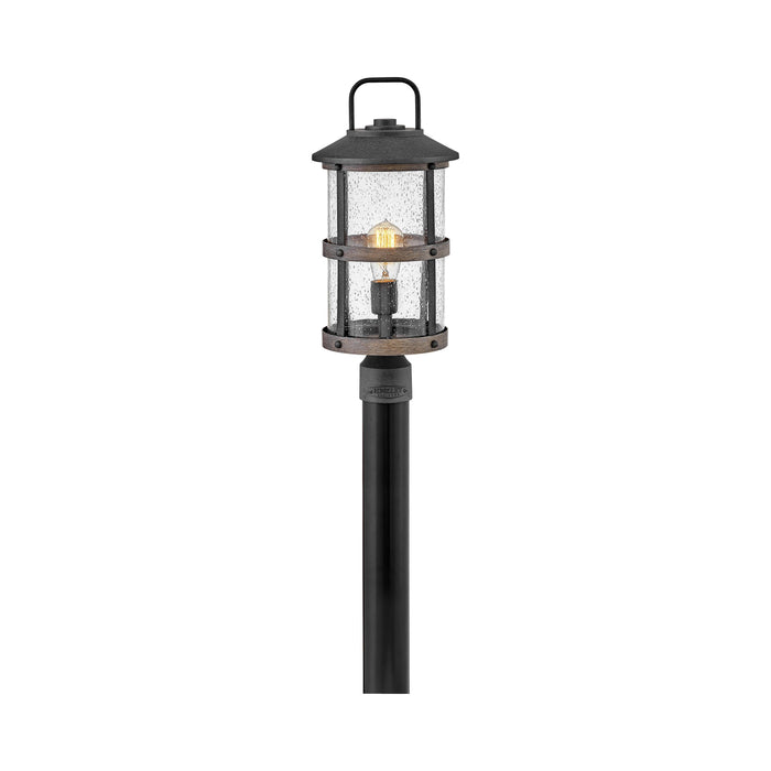 Lakehouse Outdoor Post Light in Aged Zinc.
