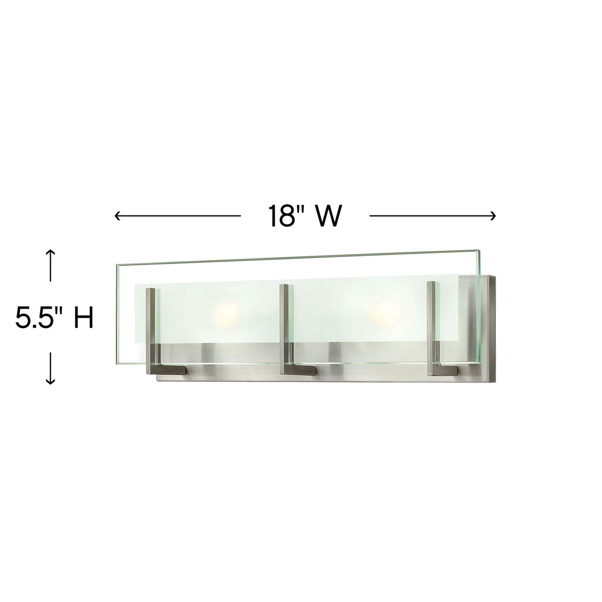 Latitude Bath Vanity Light - line drawing.