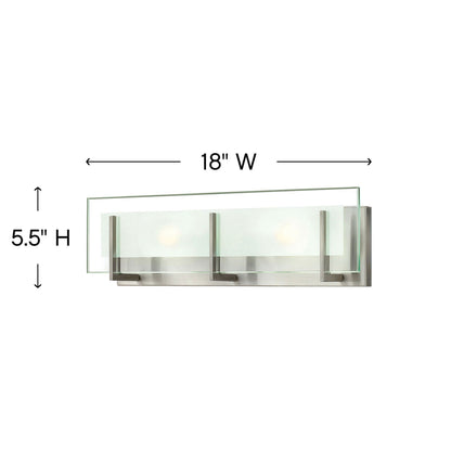 Latitude Bath Vanity Light - line drawing.