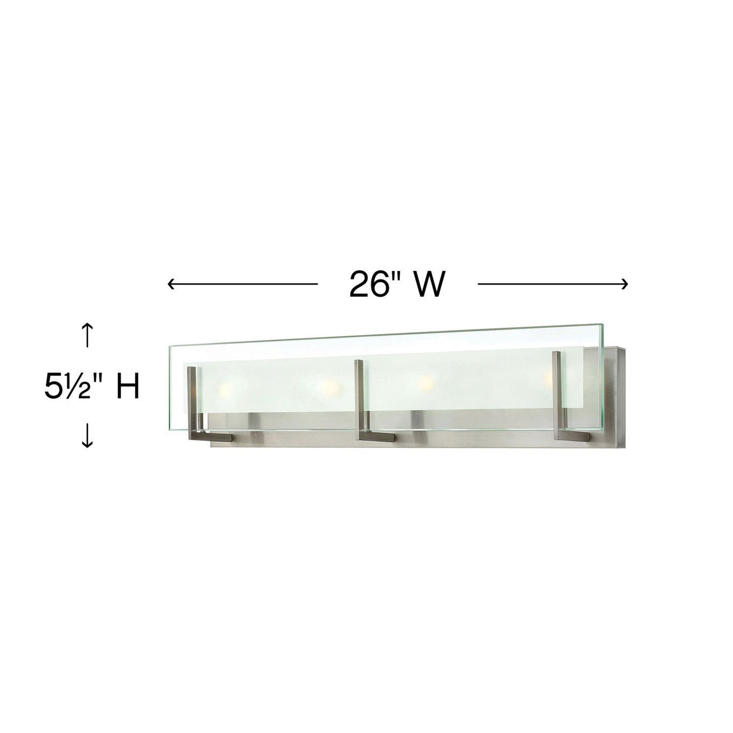 Latitude Bath Vanity Light - line drawing.