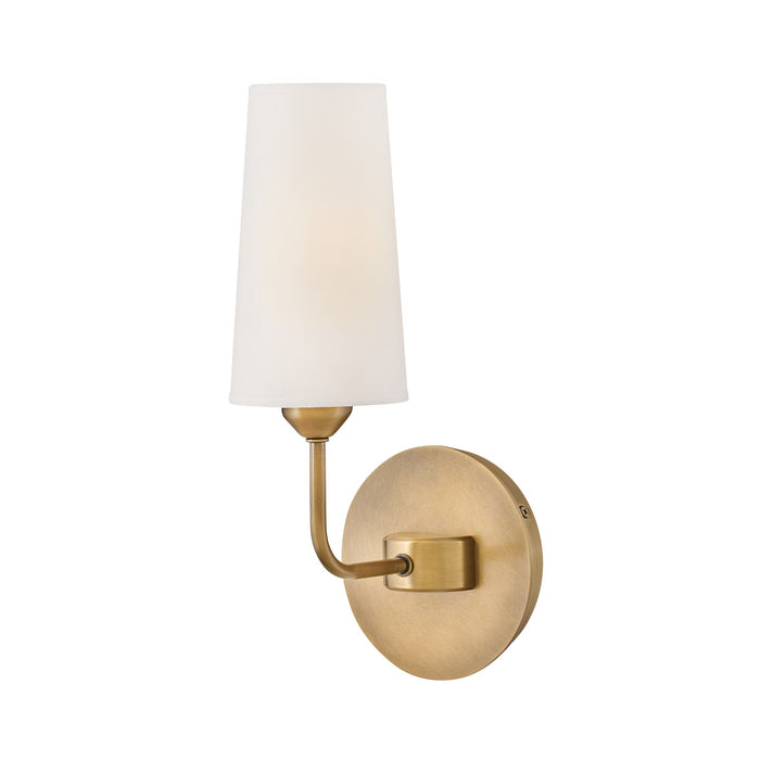 Lewis Wall Light in Heritage Brass.