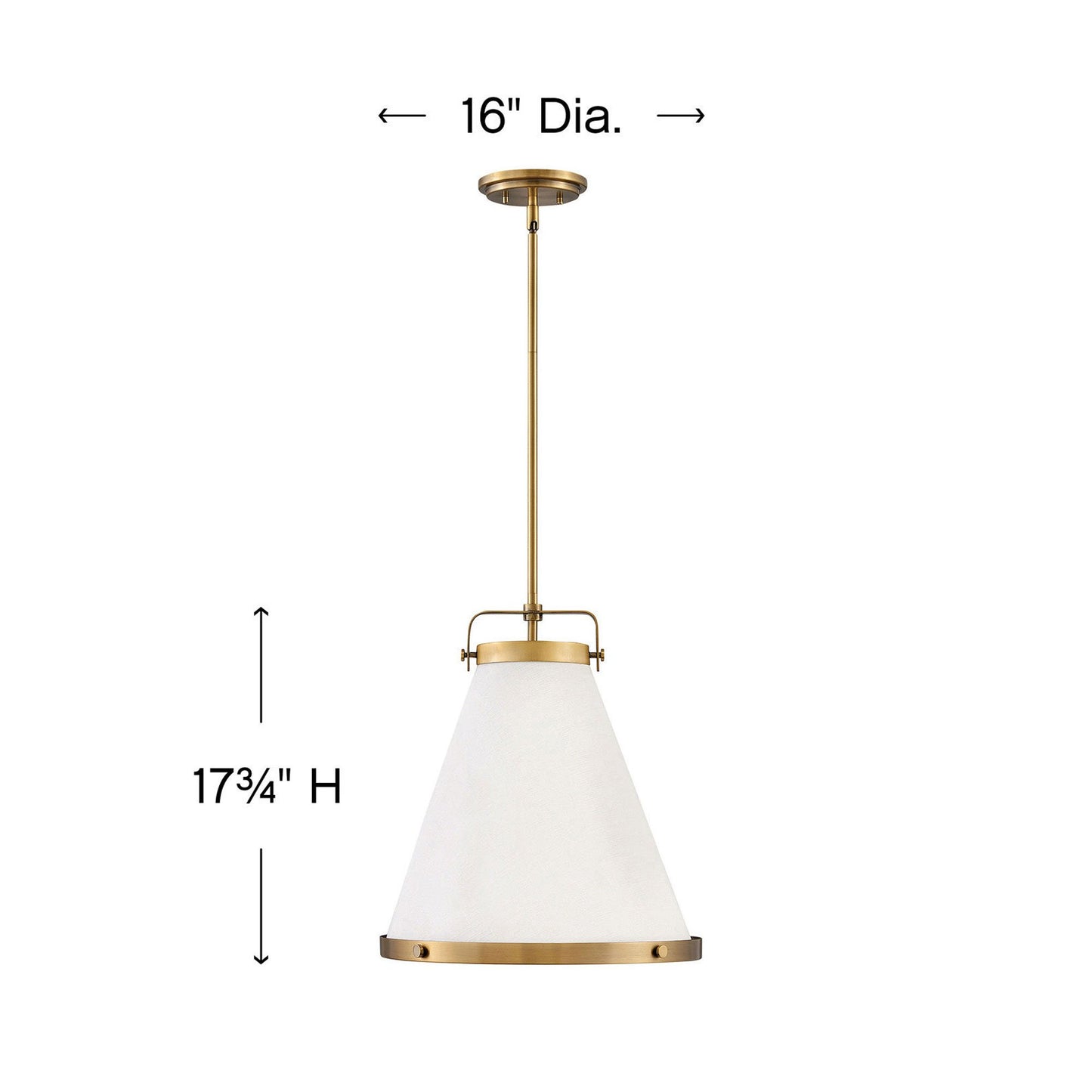 Lexi Pendant Light - line drawing.