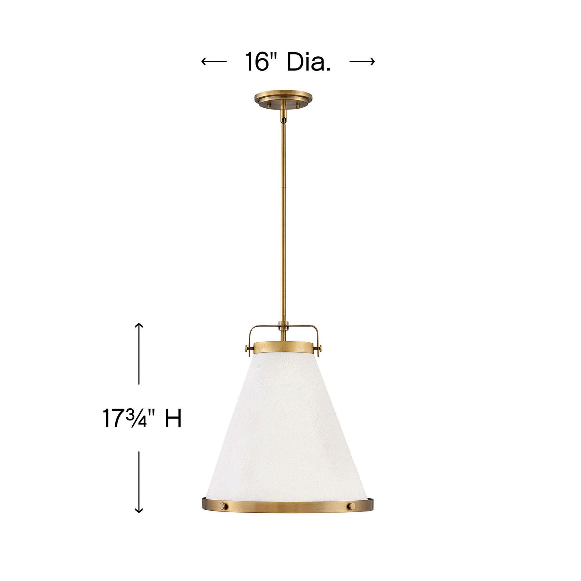 Lexi Pendant Light - line drawing.