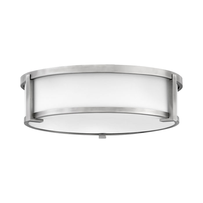 Lowell Flush Mount Ceiling Light in Antique Nickel (16-Inch).