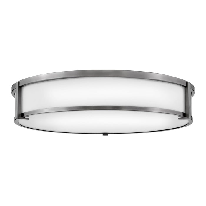 Lowell Flush Mount Ceiling Light in Antique Nickel (24-Inch).