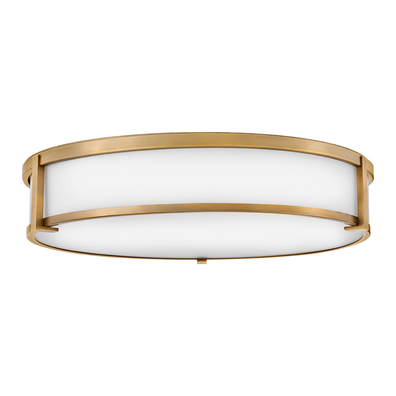 Lowell Flush Mount Ceiling Light in Brushed Bronze/Etched Opal (24-Inch).