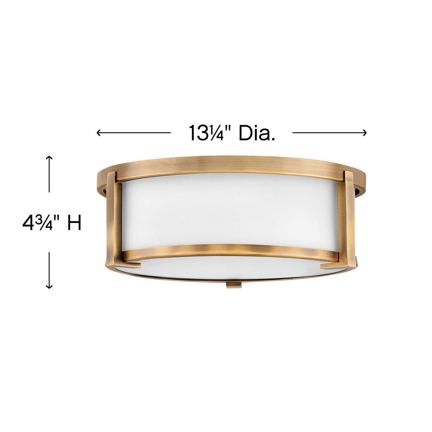 Lowell Flush Mount Ceiling Light - line drawing.