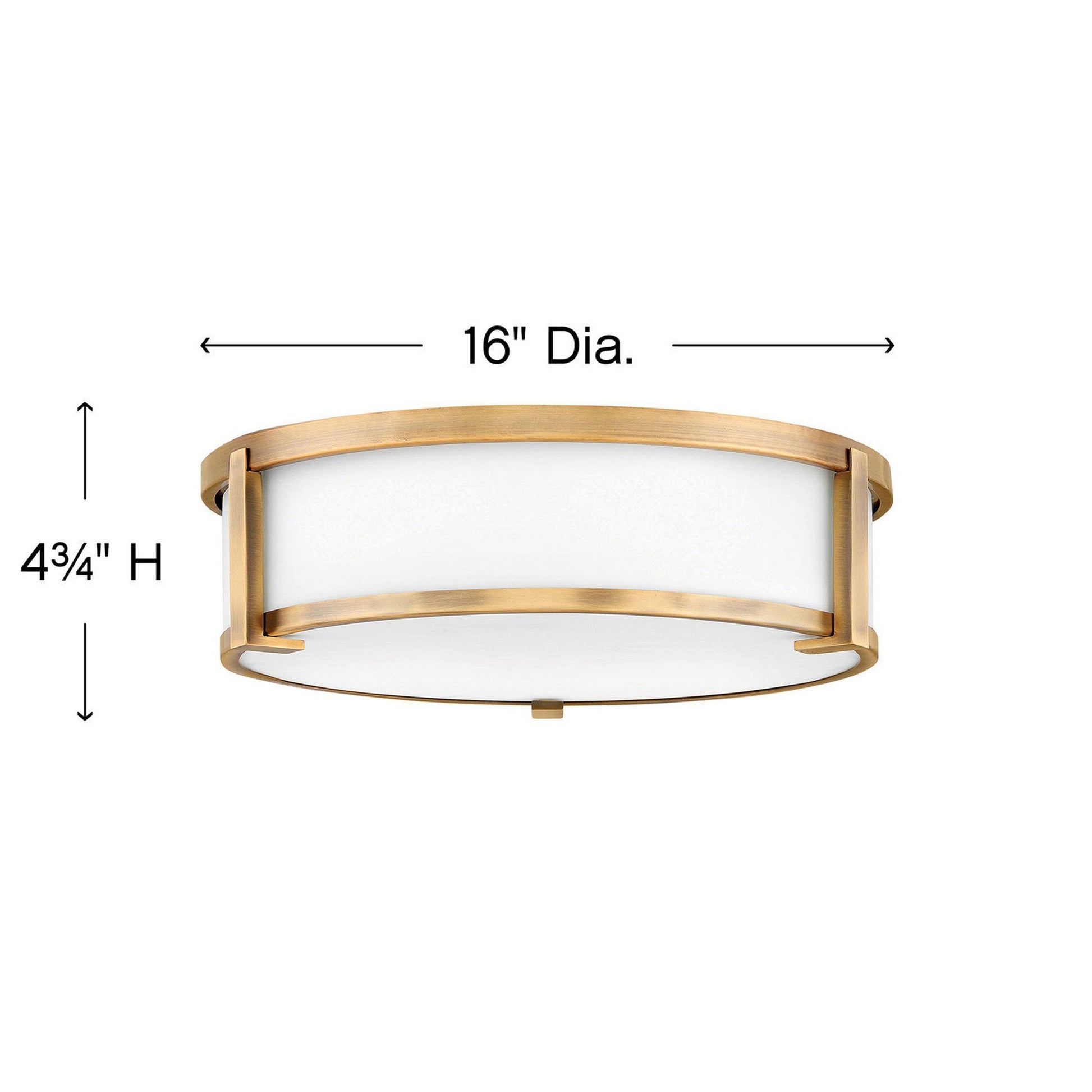 Lowell Flush Mount Ceiling Light - line drawing.