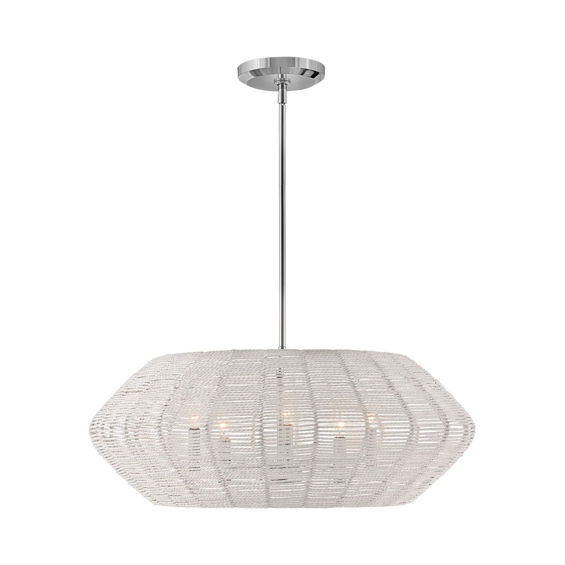 Luca Drum Pendant Light in Polished Chrome (5-Light).