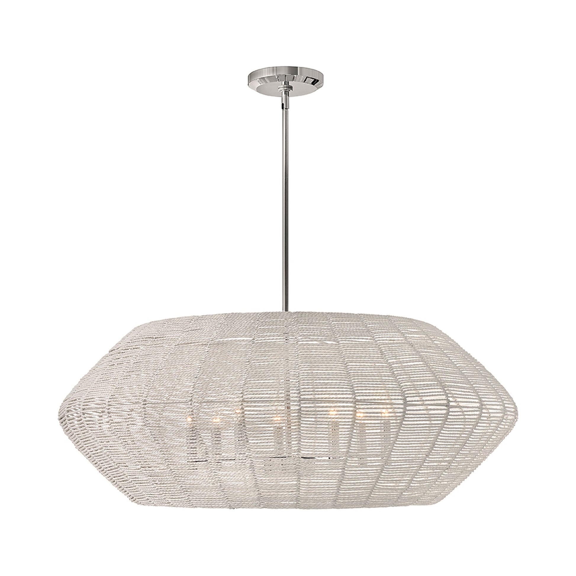 Luca Drum Pendant Light in Polished Chrome (7-Light).