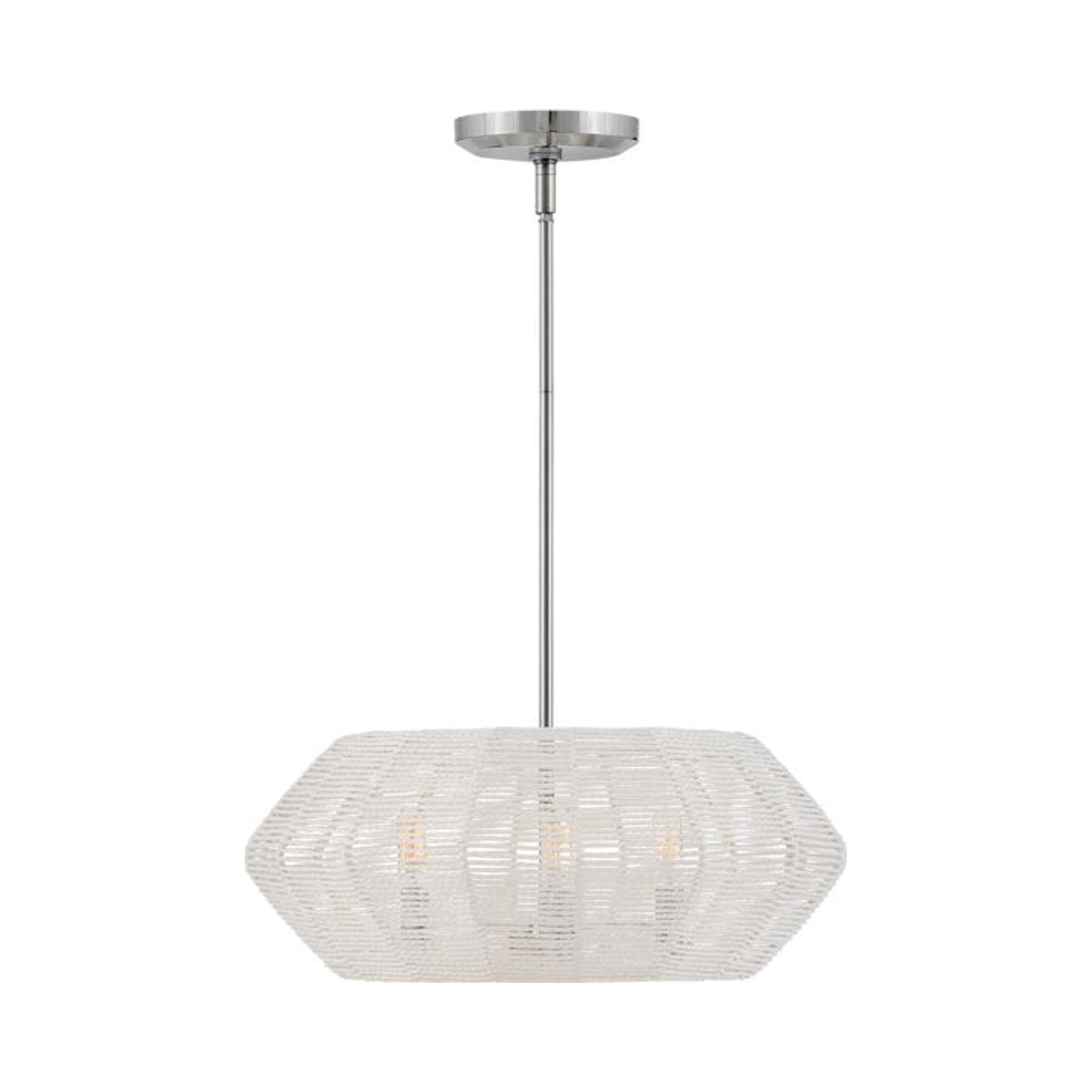 Luca Drum Pendant Light in Polished Chrome (3-Light).