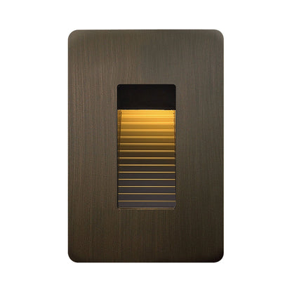 Luna LED Step Light in Vertical/Matte Bronze.