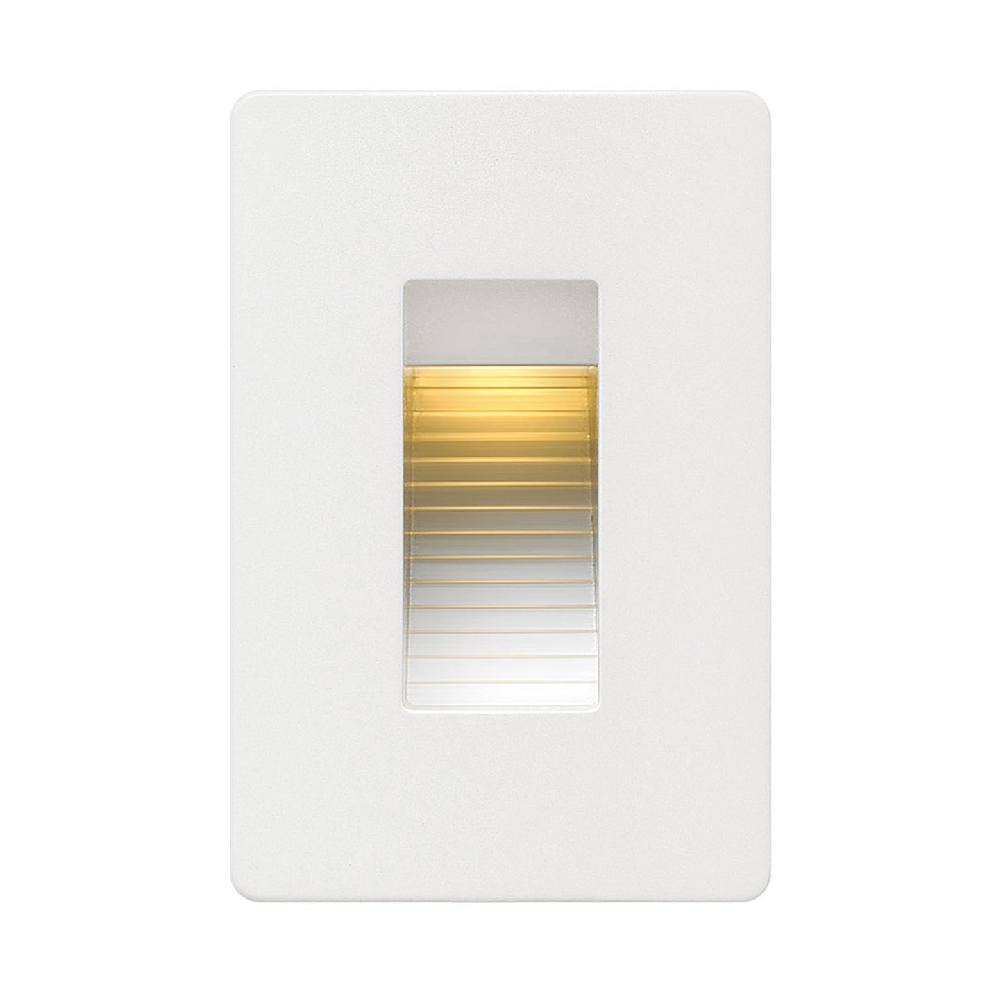 Luna LED Step Light in Vertical/Satin White.