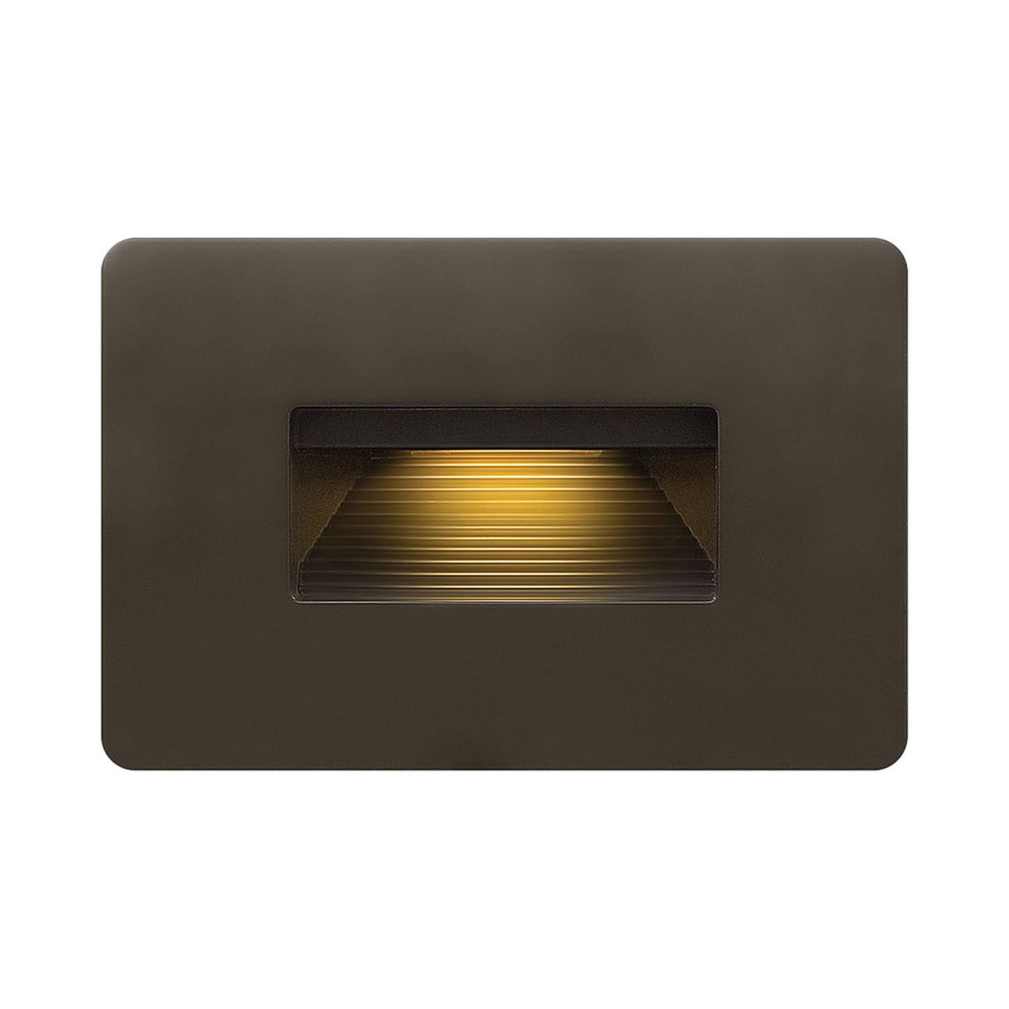 Luna LED Step Light in Horizontal/Bronze.